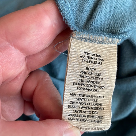 Soft Surroundings Flannel lined hooded dress size XS. - Picture 4 of 4